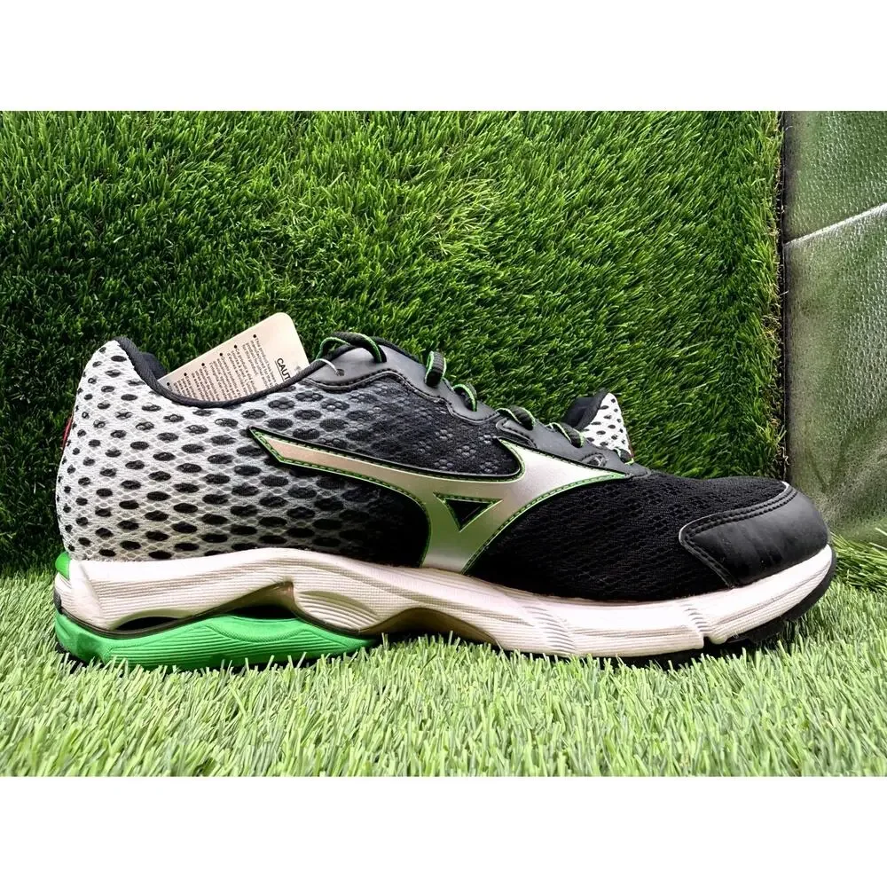 Mizuno Wave Rider 18 J1GC150403 Athletic Sneaker Men's 9.5 Black Mesh Running